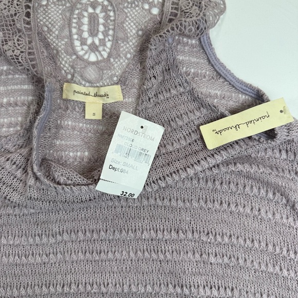 Nordstrom Lace Knit Top in Lavender - Picture 4 of 7